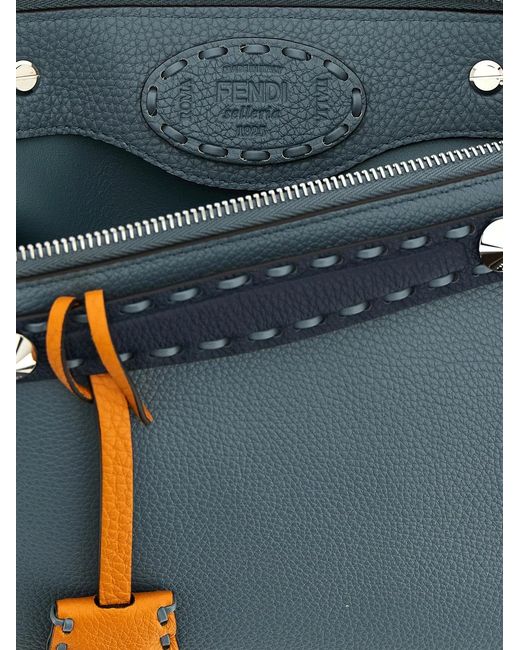 Fendi Blue 'By The Way Soft Selleria' Medium Handbag
