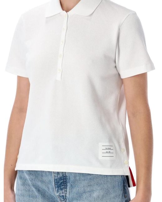 Thom Browne Blue Relaxed-Fit Cotton Polo Shirt