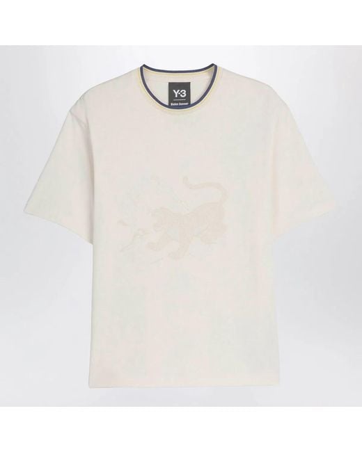 Adidas White Ivory Cotton Jersey Tshirt