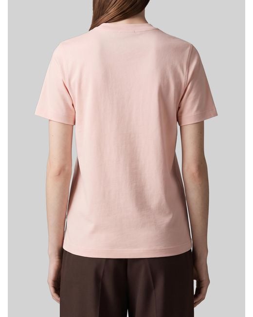 Burberry Pink Knight Check Cotton T-Shirt