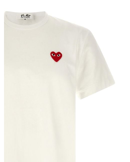 COMME DES GARÇONS PLAY White Cotton T-Shirt for men