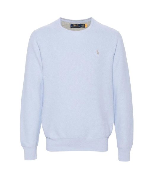 Polo Ralph Lauren Blue Hyacinth Clothing Sweaters for men