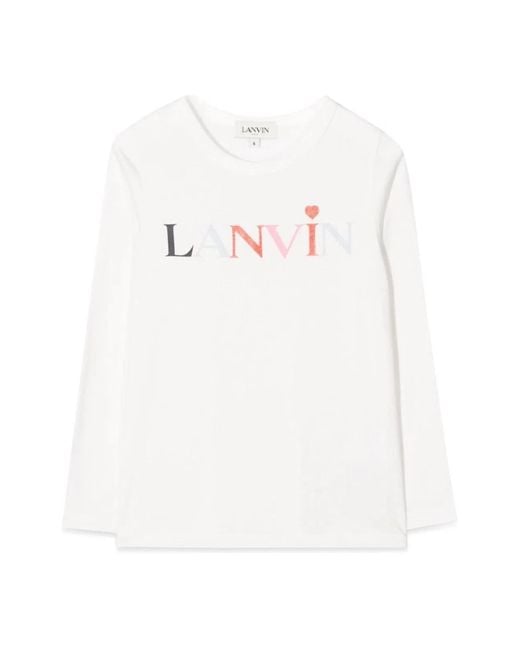 Lanvin White T-Shirt Con Logo