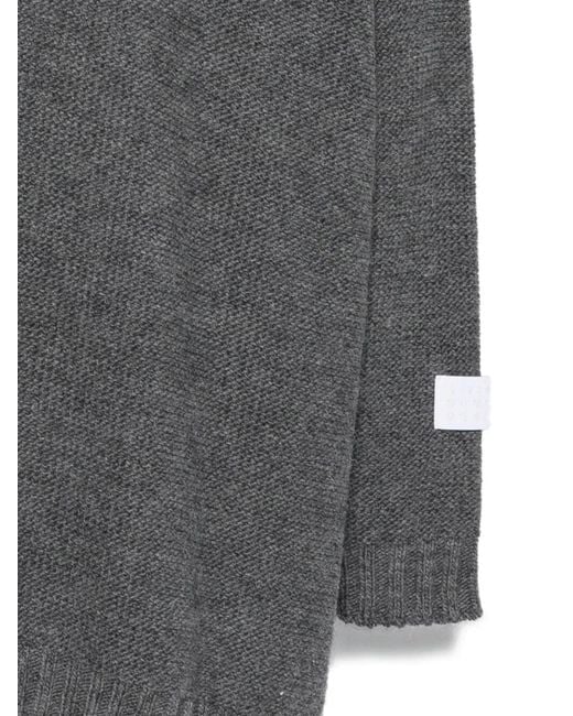 MM6 by Maison Margiela Blue Mélange Oversized Vneck Knit Sweater