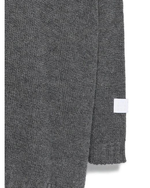 MM6 by Maison Margiela Blue V Neck Oversized Sweater