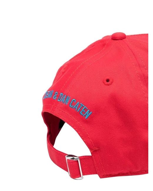 DSquared² Pink Hat With Visor Embroidered Logo