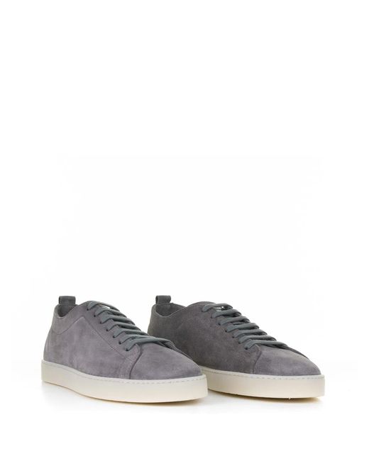 BARRET Gray Leather Sneaker for men