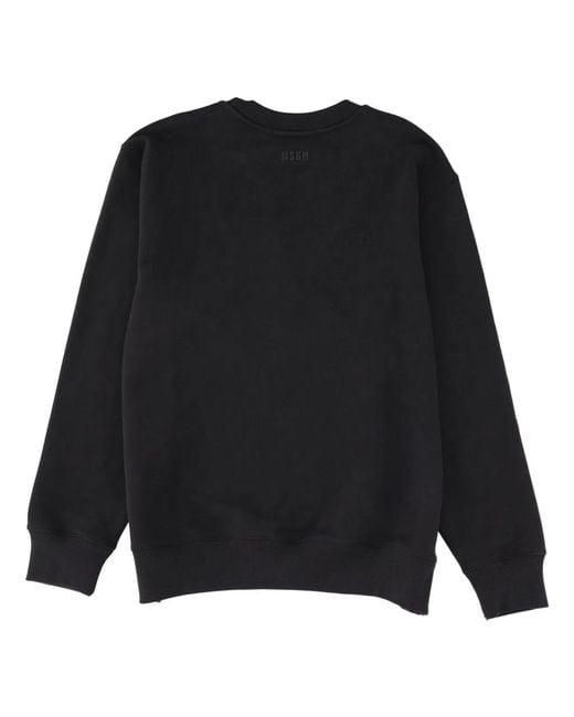 MSGM Black "Follow The Rabbit" Sweatshirt for men