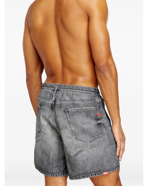 DIESEL Blue Polyamide Shorts for men