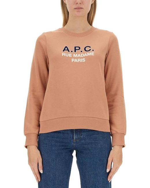 A.P.C. Blue Sweatshirt With Logo