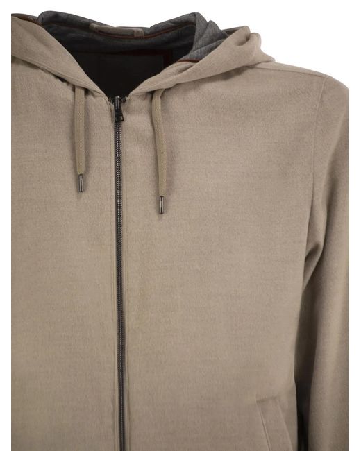 Herno Brown Lightweight Hooded Jacket for men