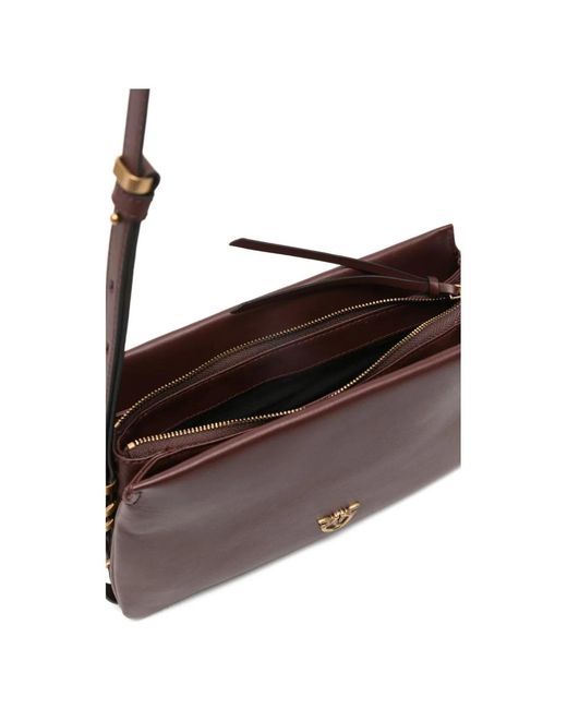 Pinko Brown Tone Zip Top Bag