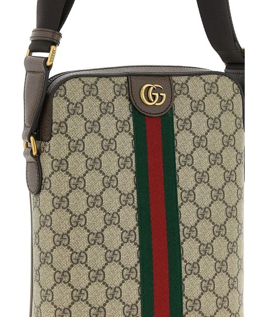 Gucci Metallic 'Ophidia' Small Crossbody Bag for men