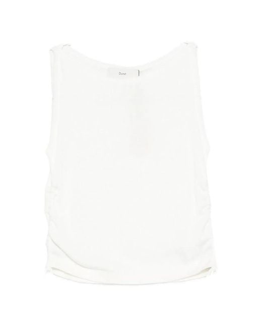 DUNST White Nylon-Blend Top