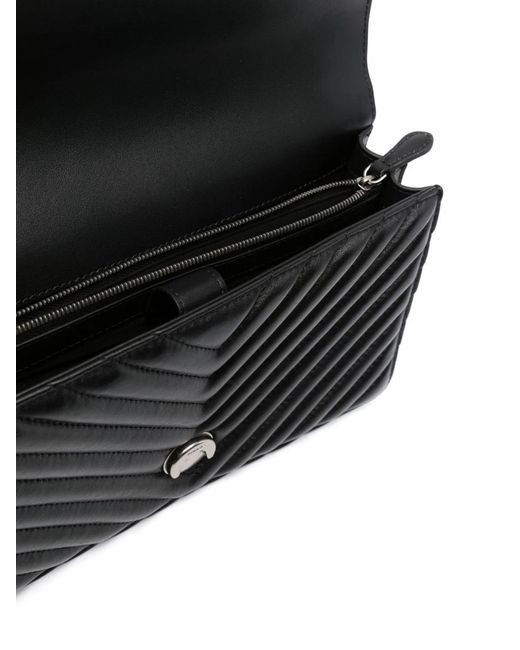 Pinko Black Love One Chevron Bag