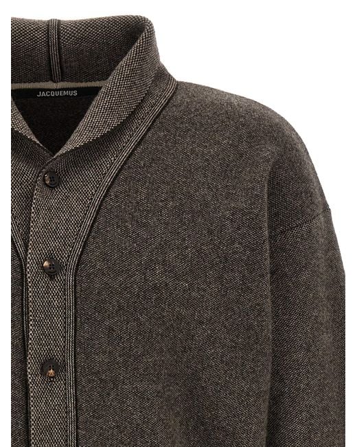 Jacquemus Gray 'Le Cardigan Pelota' Cardigan for men