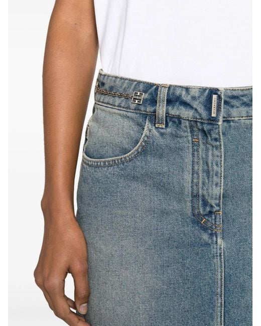 Givenchy Blue Denim Mini Skirt