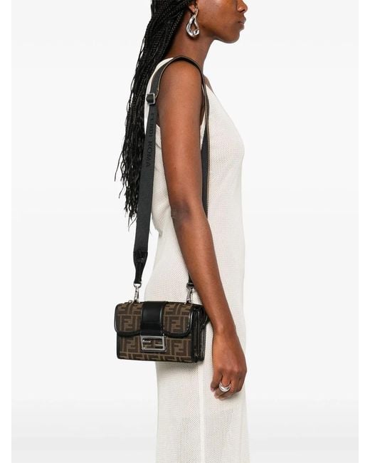 Fendi Black Baguette Double Fabric Shoulder Bag for men