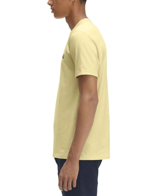 Fred Perry Yellow T-Shirt Ringer for men