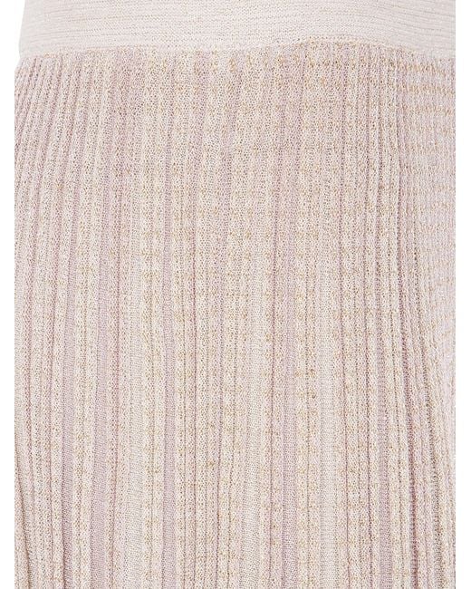 Blugirl Blumarine Pink Stripes Lux Skirt