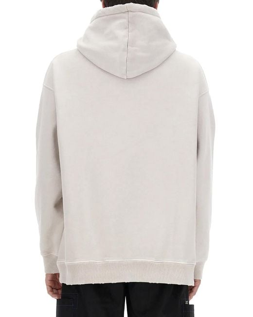 MSGM White Hoodie for men
