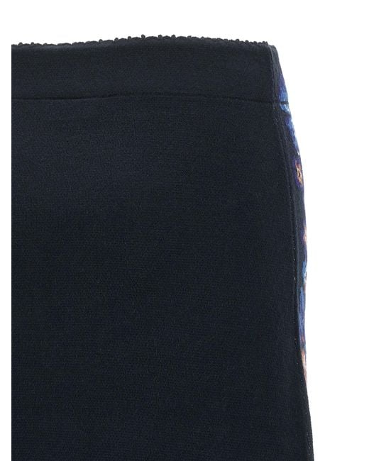 Farm Rio Blue 'Bow Garden Knit' Intarsia Skirt