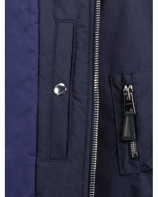 Givenchy Blue Cotton Twisted Arms Bomber for men