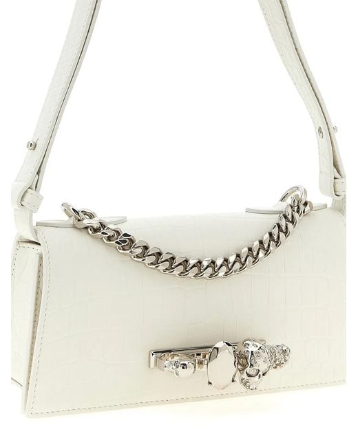 McQueen Natural 'Jewelled' Mini Shoulder Bag