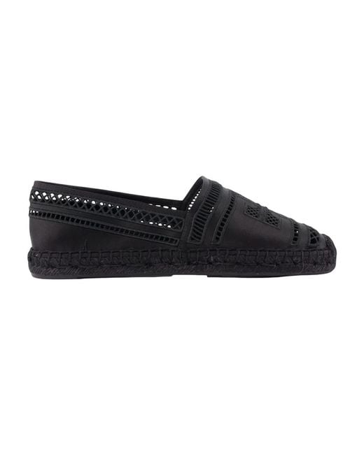 Tory Burch Black Open Weave Espadrilles