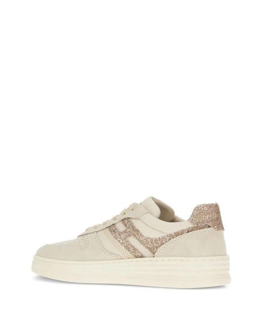 Hogan White H630 Sneaker With Glitter