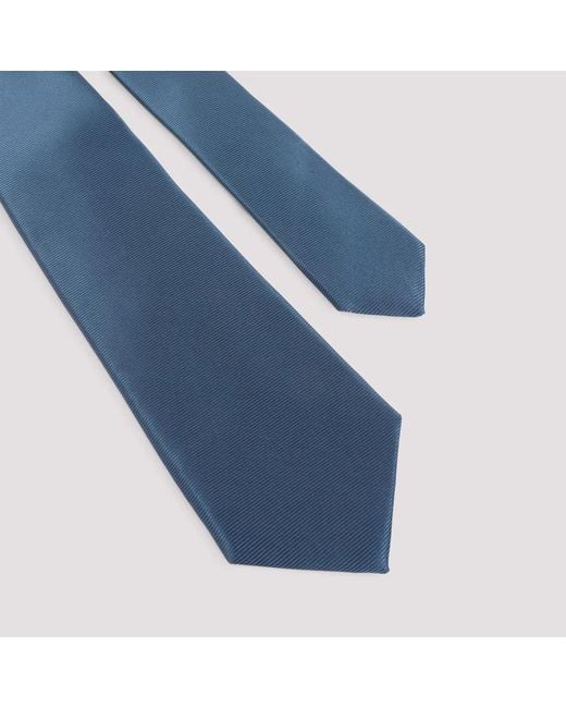 Kiton Blue Silk Tie for men