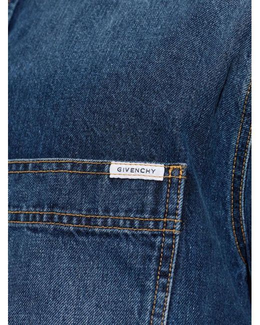 Givenchy Blue Denim Cotton Shirt for men