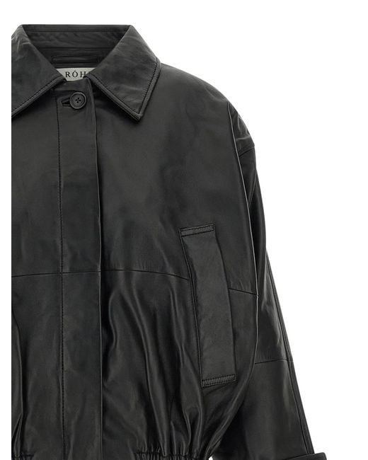 Rohe Black Rohe Blouson Leather Jacket