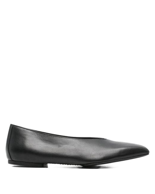Rick Owens Gray Leather Ballet Flats