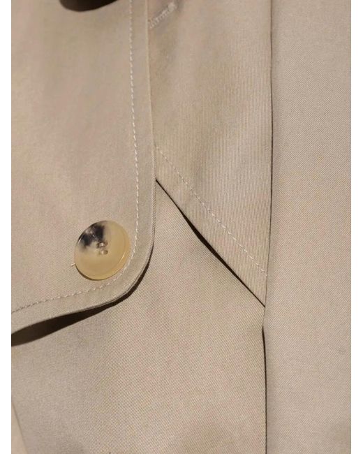 McQueen Natural Double-Breasted Trench Coat
