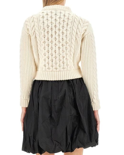 Patou White Woven Sweater