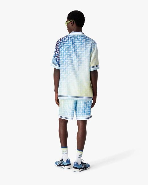 Casablanca Blue Optic Drop Cuban Shirt for men