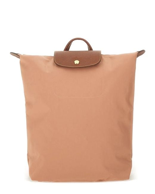 Longchamp Brown "M Le Pliage" Backpack