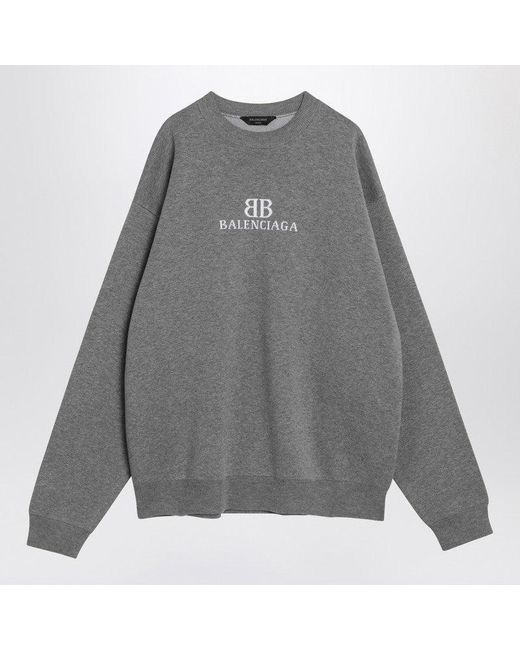 Balenciaga Gray Sweater With Logo for men