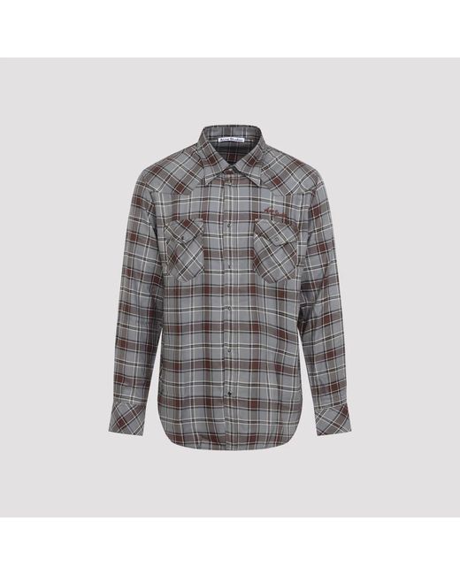 Acne Gray Multi Shirt for men
