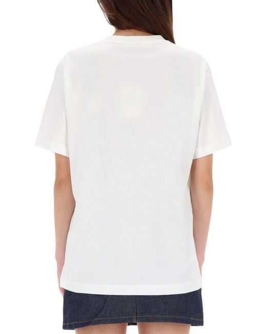 Autry X Maison Kitsune White Logo T-Shirt