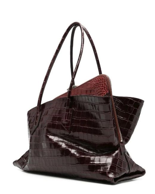 The Attico Black Faded Leather Bag