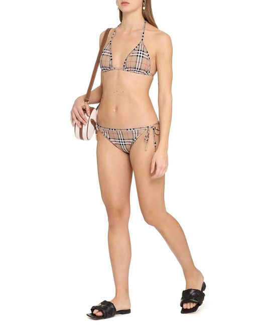 Burberry Natural Bikini With Triangle Bra