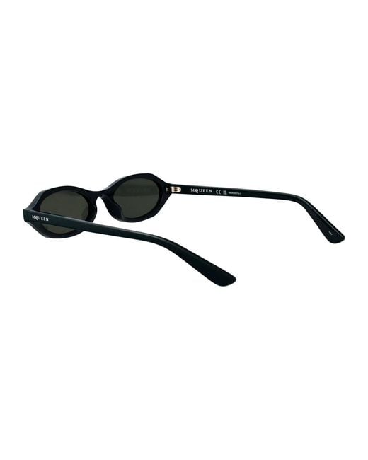 McQueen Black Acetate Sunglasses