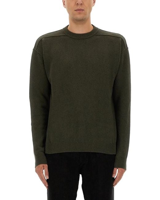Rick Owens Green Cashmere Sweater for men