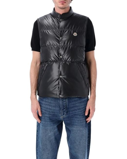 Moncler Black Restigo Down Gilet for men