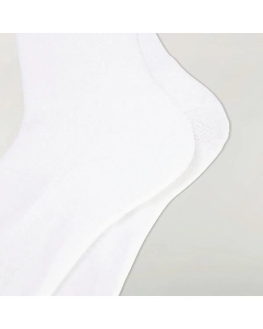 Y-3 White Cl Sock Cre for men