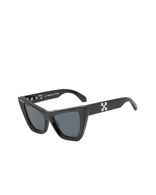 Off-White c/o Virgil Abloh Black Edvard Arrow Logo Sunglasses