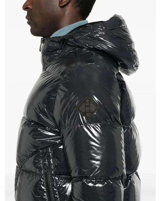 Herno Black Padded Jacket With Hood for men