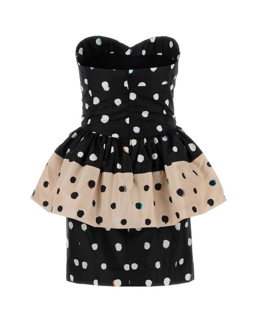 Fendi Black Printed Taffeta Dress